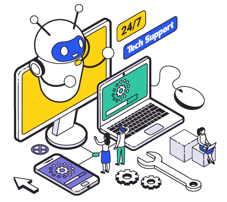 Tech Support Illustration